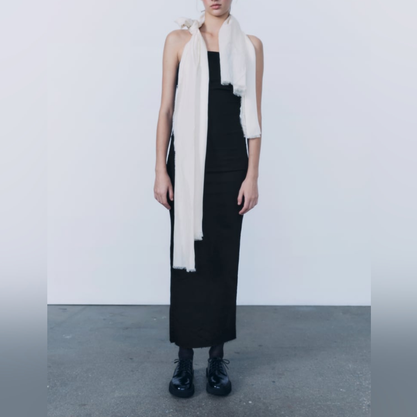 Zara Zw Collection Strapless Denim Dress